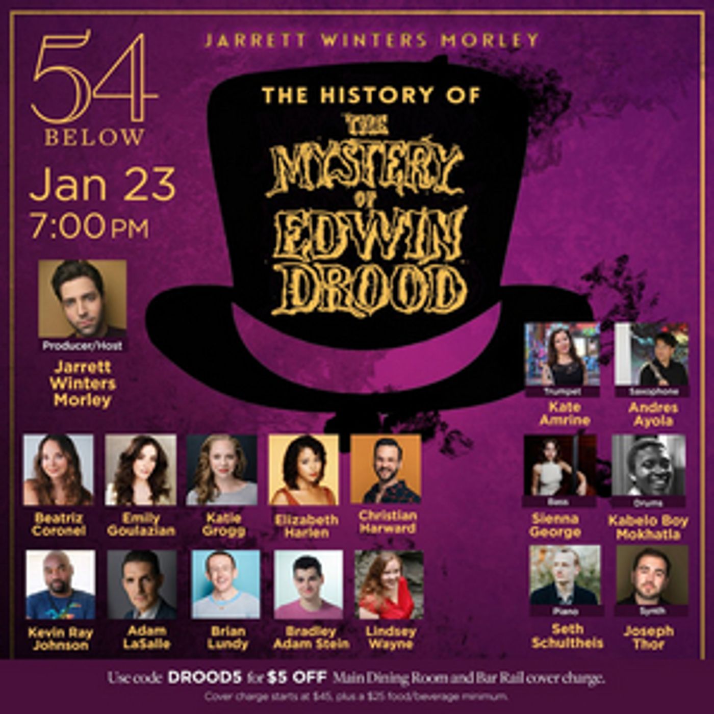 Jarrett Winters Morley Will Lead History-Based Concert Version of Rupert Holmes' THE MYSTERY OF EDWIN DROOD at 54 Below  Image