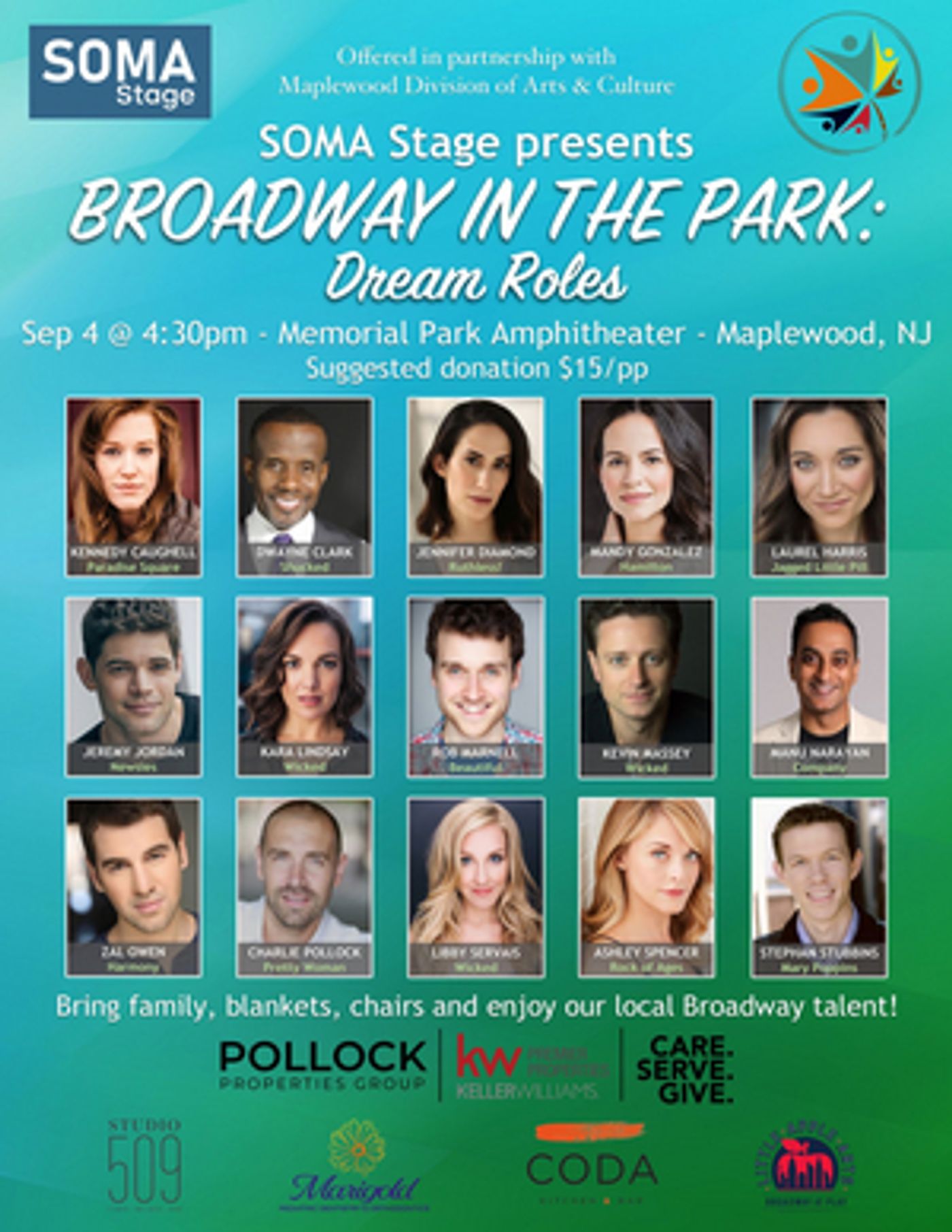 Jeremy Jordan, Mandy Gonzalez, Kara Lindsay, and More Join BROADWAY IN THE PARK at SOMA Stage  Image