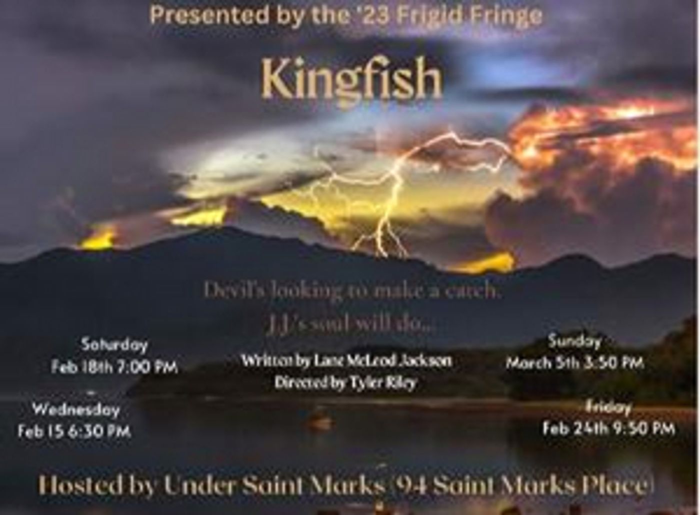 Lane McLeod Jackson's KINGFISH To Play 2023 FRIGID Fringe Festival In February  Image