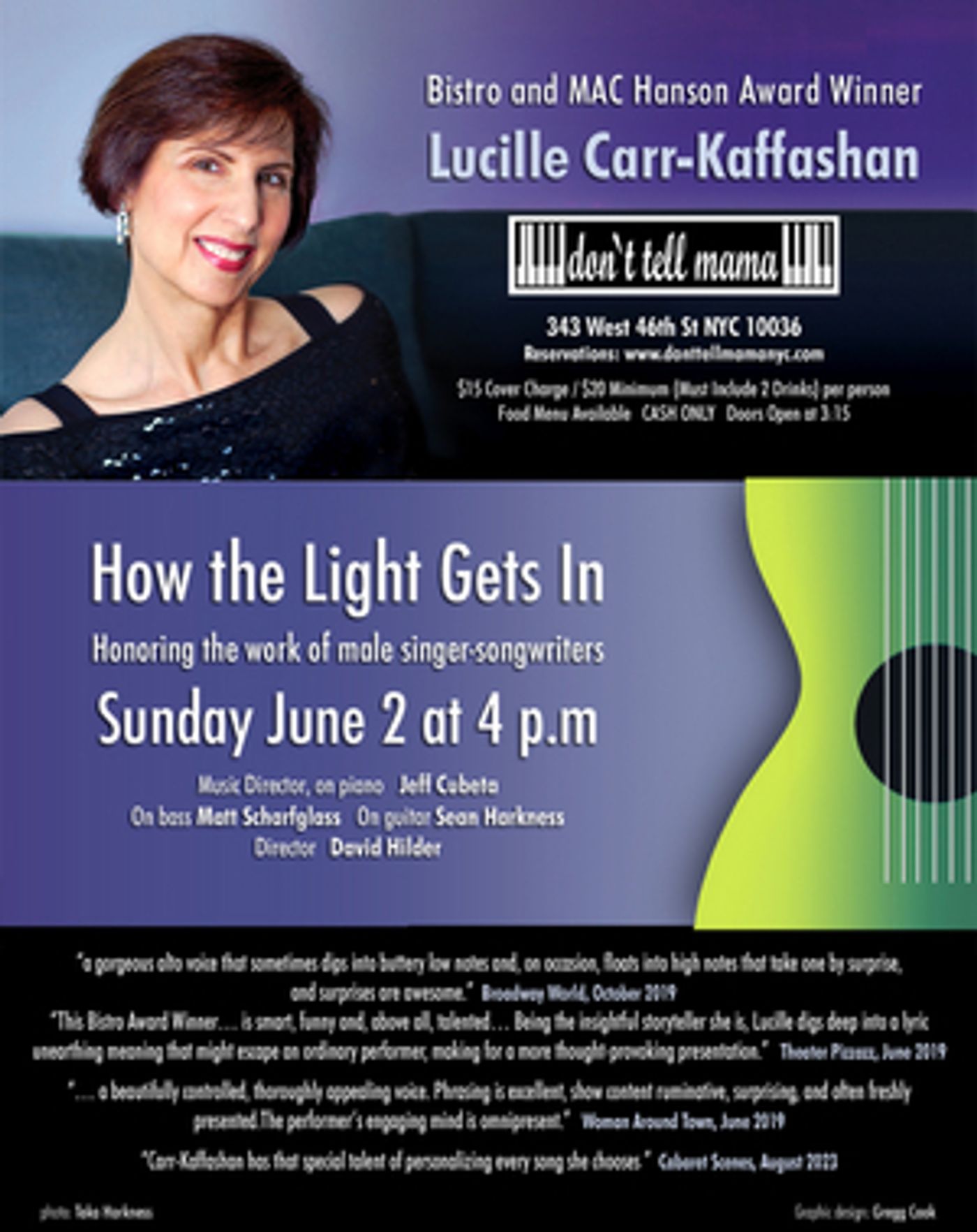 Lucille Carr-Kaffashan Performs Final Installment of her 2023/24 Singer-Songwriter Series This May  Image