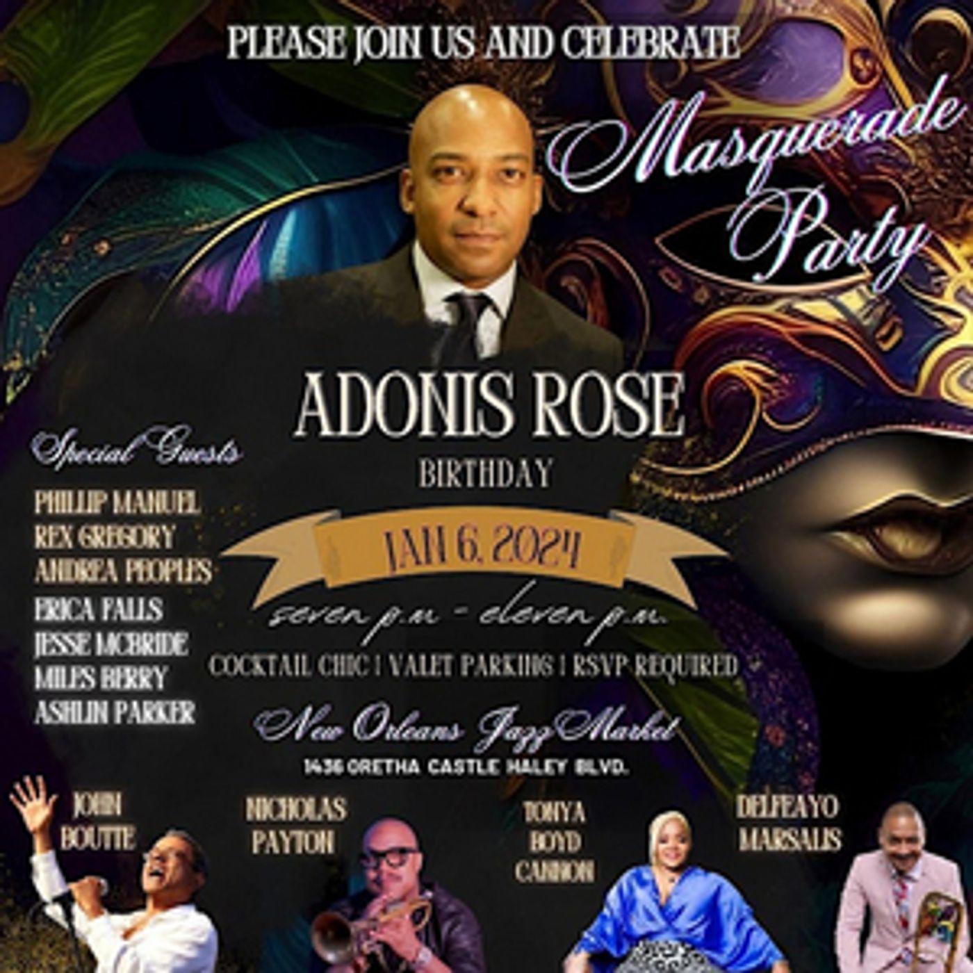 New Orleans Jazz Orchestra Hosts Adonis Rose's Birthday Celebration in January  Image