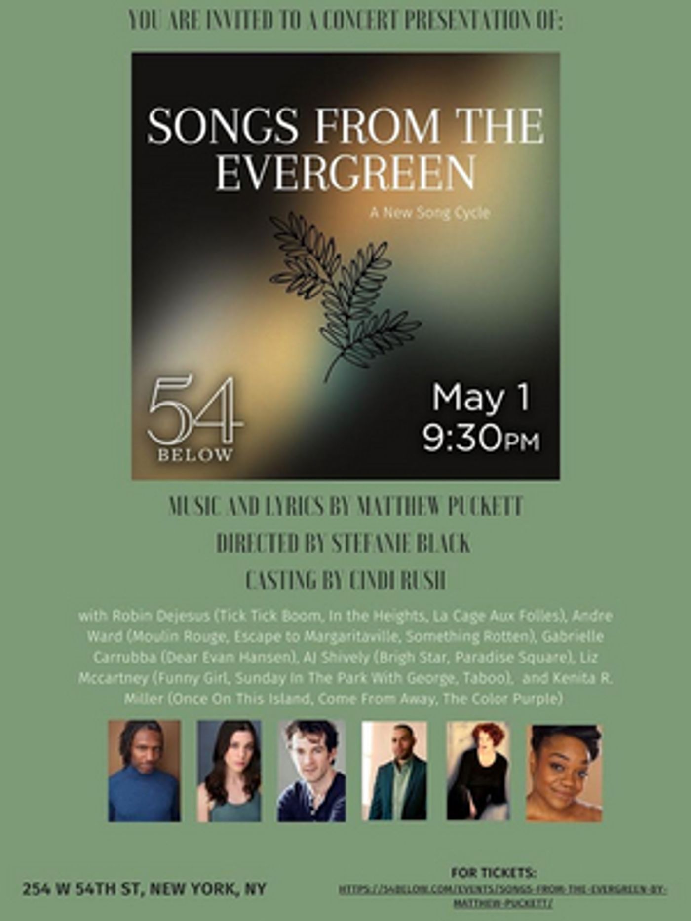 Robin DeJesus, Gabrielle Carrubba and Kenita R Miller Will Lead SONGS FROM THE EVERGREEN at 54 Below  Image