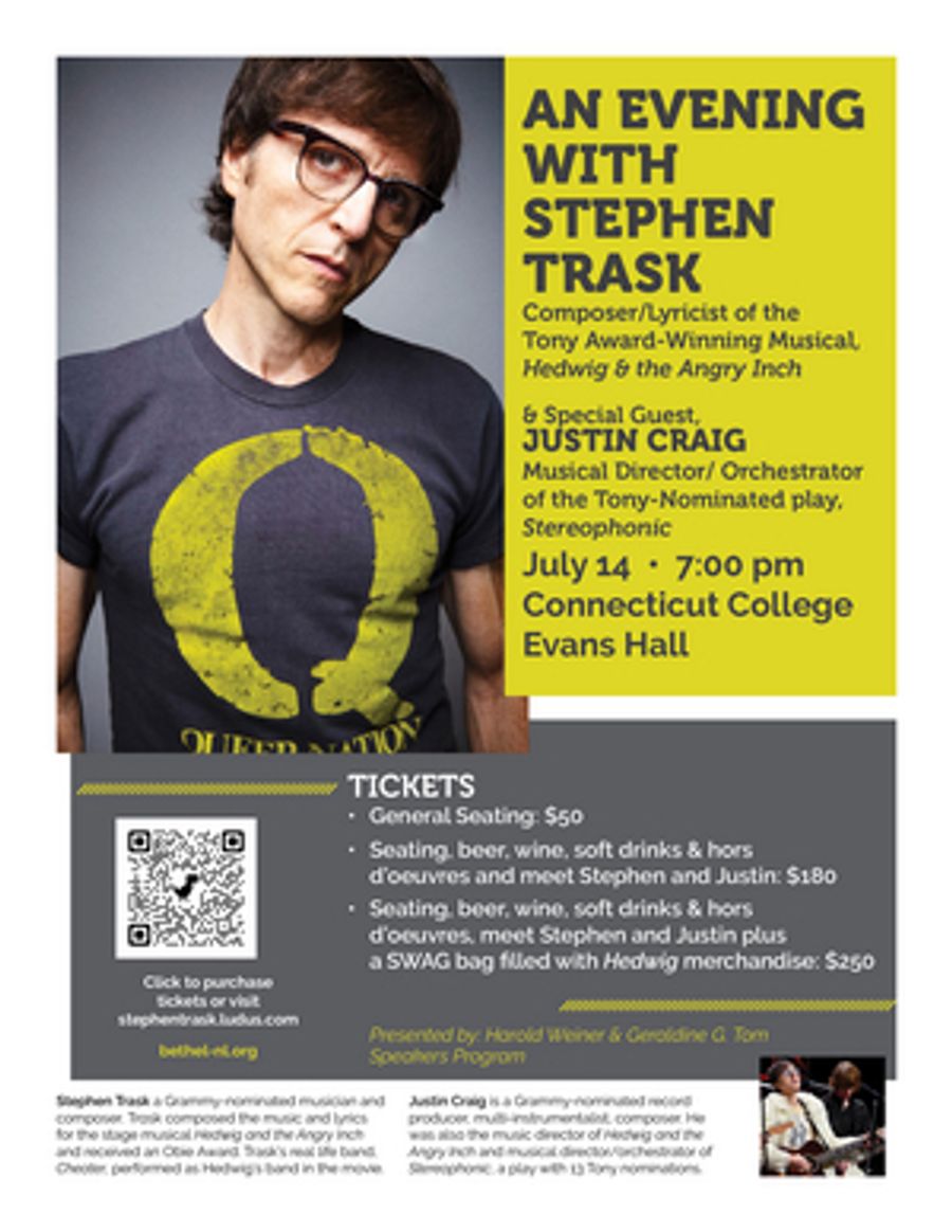 Stephen Trask and Justin Craig Come to Connecticut College This Weekend Image
