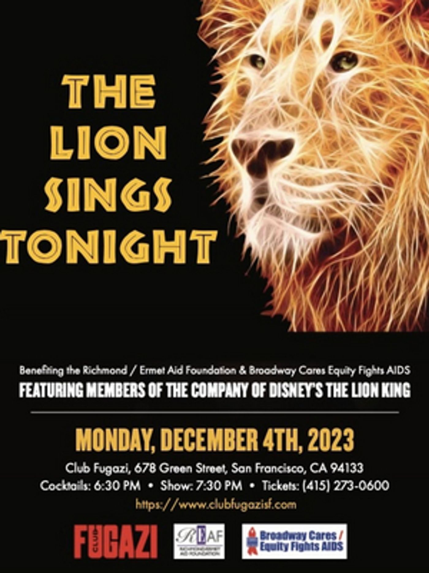 THE LION KING Tour Cast Performs at Club Fugazi Next Week  Image