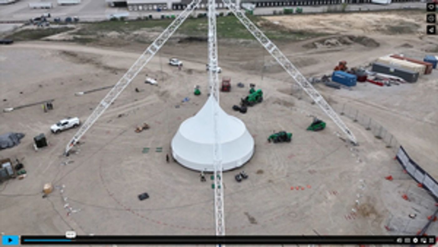 Video: Go Inside the Raising of The Broadway Tent At Grandscape  Image