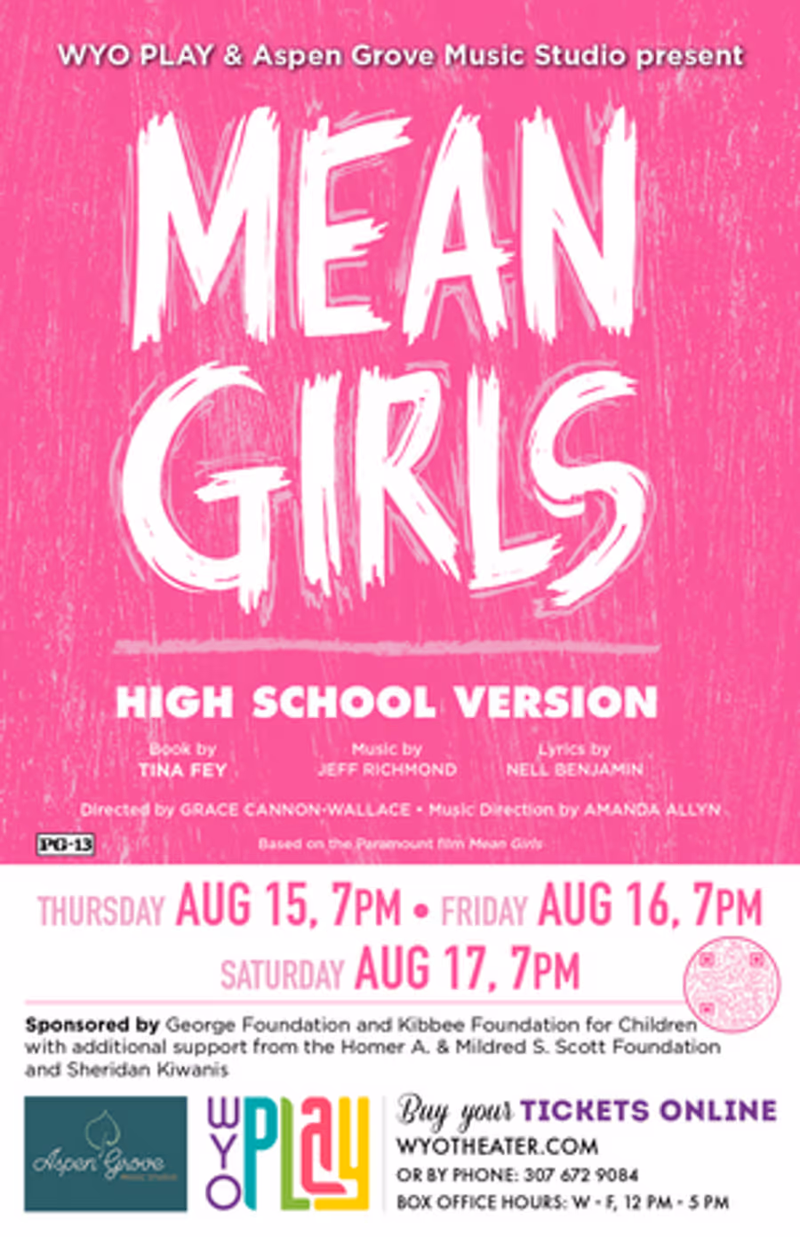 WYO PLAY and Aspen Grove Music Studio Will Perform MEAN GIRLS (High School Version) Image