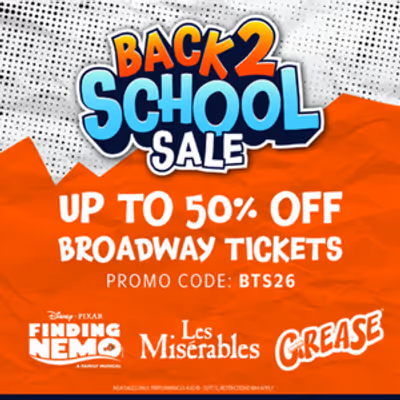 GREASE, LES MISÉRABLES, FINDING NEMO Tickets Discounted at Tuacahn Outdoor Amphitheatre