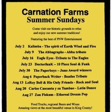Carnation Farms Launches Summer Sundays Concert Series