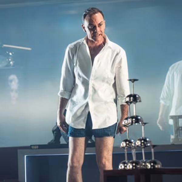 Photos: Daniel Brocklebank and Faye Brookes in DOUBLE DOUBLE at the Barn Theatre in C Photo