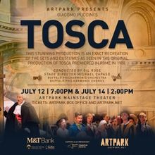 Opera Puccini's TOSCA Comes to Artpark Mainstage Theater Next Summer