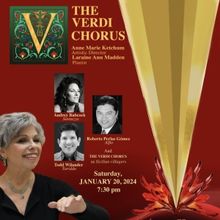 Verdi Chorus Presents CAVALLERIA RUSTICANA, January 20