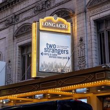 Up on the Marquee: TWO STRANGERS (CARRY A CAKE ACROSS NEW YORK)
