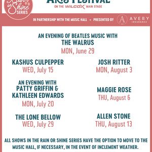 RAIN OR SHINE SERIES to Return at Prescott Park Arts Festival