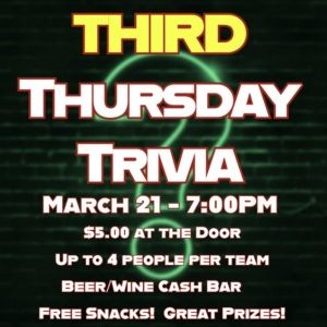 Cortland Rep Will Host THIRD THURSDAY TRIVIA Next Week