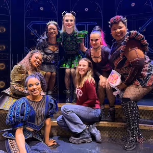 Photos: Betty Gilpin Visits SIX on Broadway