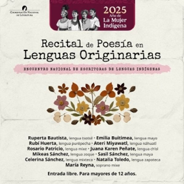 Poesía En Lenguas Originarias Resonará Por Primera Vez En La Sala Principal Del Pal Photo