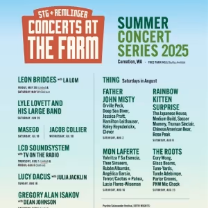 Seattle Theatre Group Kicks Off Summer With Concerts at the Farm Series at Remlinger…