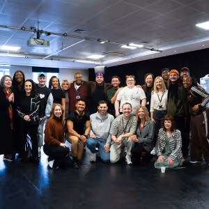 Full Cast Set for SISTER ACT at the Dominion Theatre