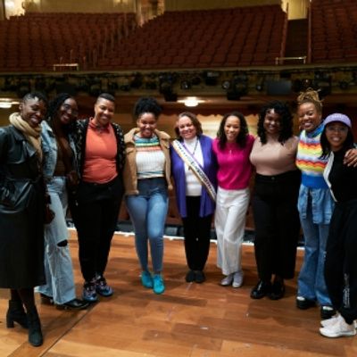Photos: Great-Granddaughter of Ida B. Wells Visits SUFFS on Broadway