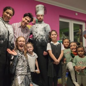 The Cast of Polka Theatre's THE SNOW QUEEN Delights Children at Ronald Mcdonald House