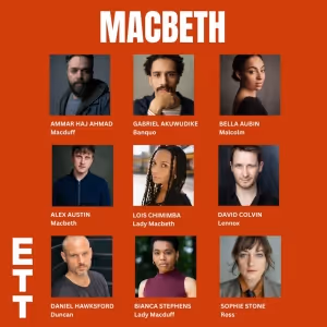 Cast Set For MACBETH at the Lyric Hammersmith Theatre