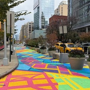 Hudson Square Bid And NY Dept. of Transportation Unveil New Asphalt Mural On Varick…