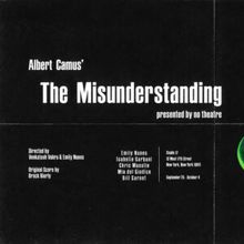 Albert Camus' THE MISUNDERSTANDING To Play Limited Engagement at Studio 17