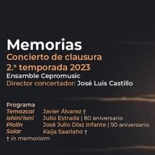 El Cepromusic Cierra Temporada Con Obras De Javier Álvarez Y Kaija Saariaho En El Ce
