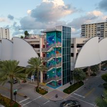 Pompano Beach Public Art Mural Extends to Pinnacle of the Pier Parking Garage