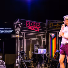 Photos: LINUS KARP WAS HIT WITH AN UMBRELLA at the Park Theatre