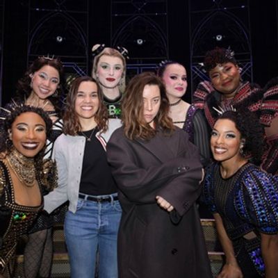 Photos: Aubrey Plaza Visits The New Queens of SIX on Broadway