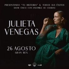JULIETA VENEGAS Comes to Teatro Gran Rex in August