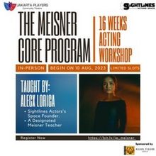 The Jakarta Players Host Meisner Core Program: 16 Weeks Acting Workshop in August