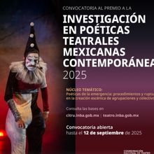 Se Abre La Convocatoria 2025 Del Premio A La Investigación En Poéticas Teatrales Me