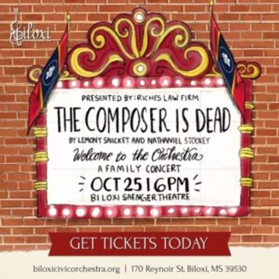 Biloxi Civic Orchestra Will Bring THE COMPOSER IS DEAD to Biloxi Saenger Theatre
