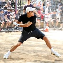 Photos: George Clooney Play Softball at the Broadway Show League Opening Day