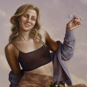 A Hug From The Art World Presents WOMEN LAUGHING SALAD By Pablo Barba