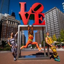 Photos: Cirque Du Soleil BAZZAR Artists Visit Philadelphia Museum Of Art And LOVE Par