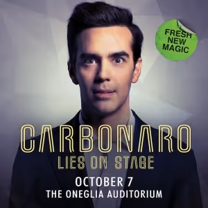 The Warner Theatre Presents CARBONARO: LIES ON STAGE, October 7