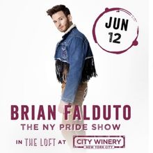 Brian Falduto Will Headline Pride Show at City Winery Next Week