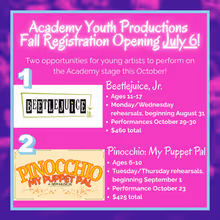 Academy Youth Productions Fall Registration Will Open in July