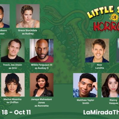 Full Cast Set for LITTLE SHOP OF HORRORS at La Mirada Theatre