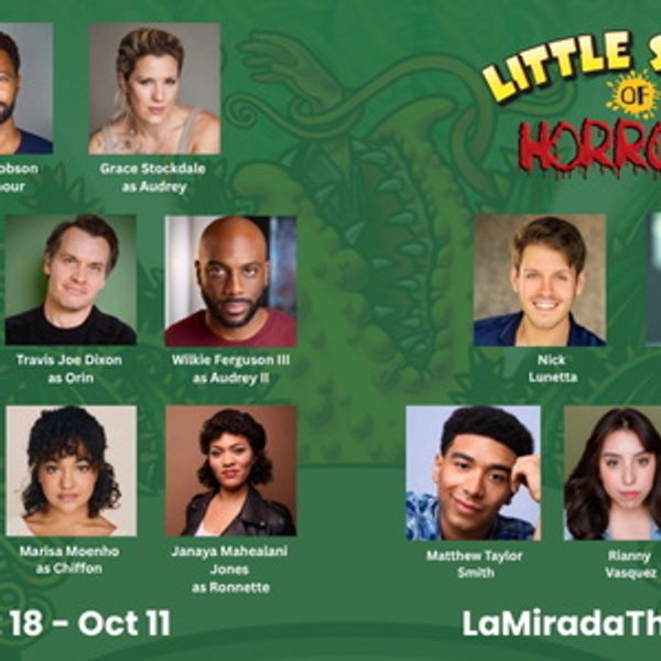 Full Cast Set for LITTLE SHOP OF HORRORS at La Mirada Theatre Photo