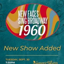 Porchlight Music Theatre Adds Second Performance Of NEW FACES SING BROADWAY 1960