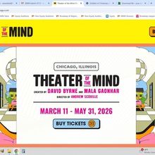 David Byrne & Mala Gaonkar’s THEATER OF THE MIND Now On Sale At Goodman Theatre