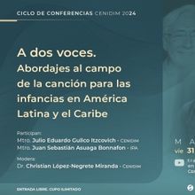 El Ciclo De Conferencias Cenidim 2024 Abordará El Estudio De La Canción Para Las In