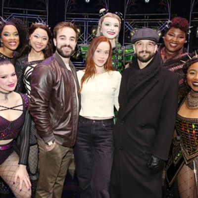Photos: Whitney Leavitt and Mark Ballas Visit SIX on Broadway