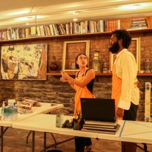 Photos: THE 2 QUEERS A LESBIAN MEETS AT THE HOME DEPOT Rehearsals