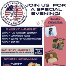 VFW Post 4893 Hosts Special Showcase For Songwriters And Veterans Featuring Laura Saw