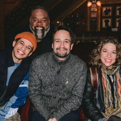 Photos: Lin-Manuel Miranda &amp; David Iacono Visit HADESTOWN
